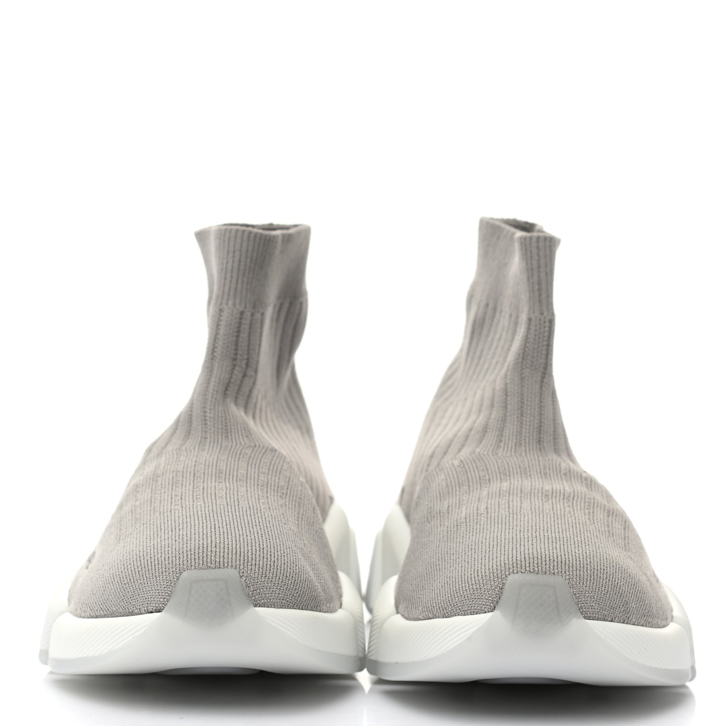 Ribbed Knit Womens Speed 2.0 Transparent Sole Sneakers 38 Baltic Grey White