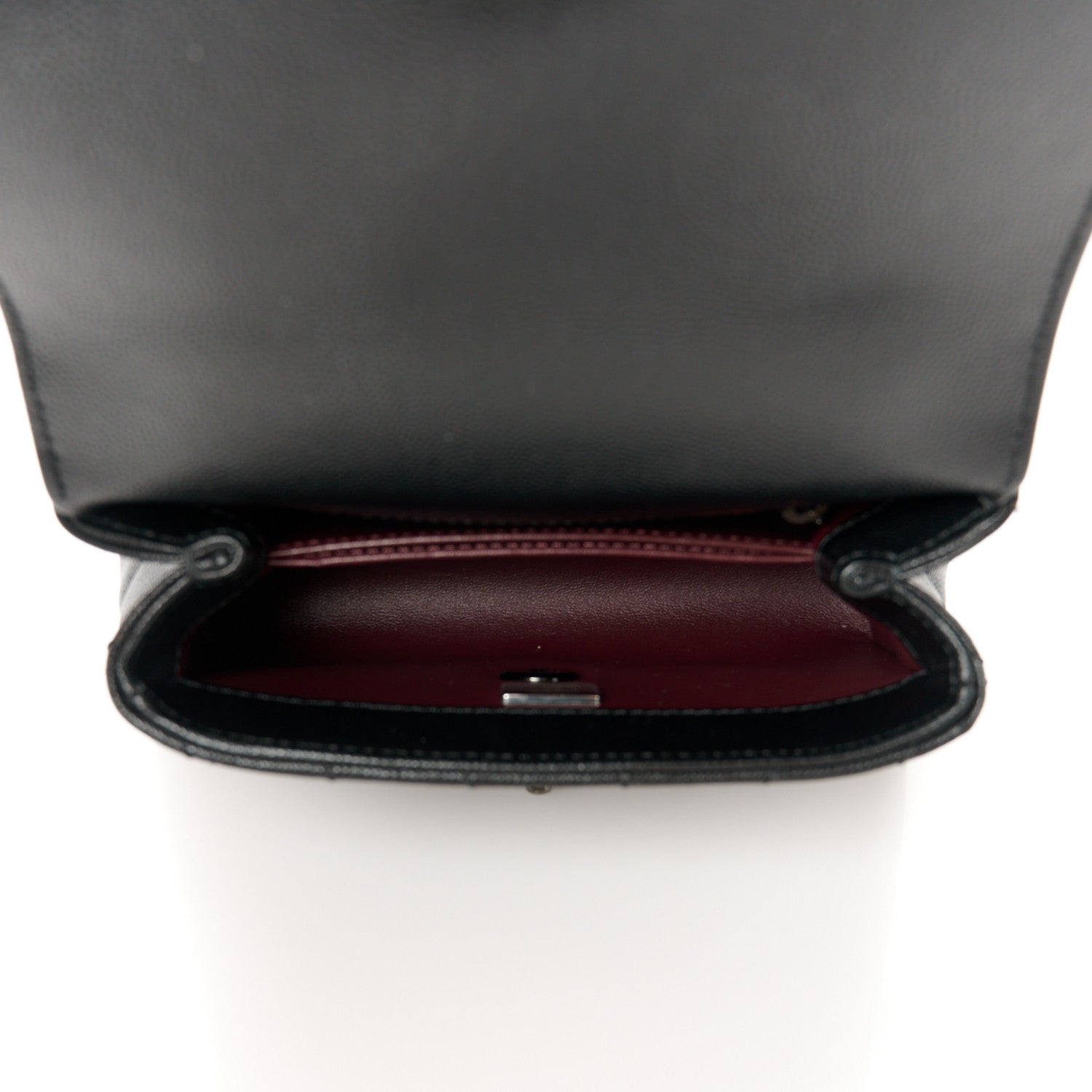 Chanel Caviar Chevron Quilted Extra Mini Coco Handle Flap So Black 5 of 12