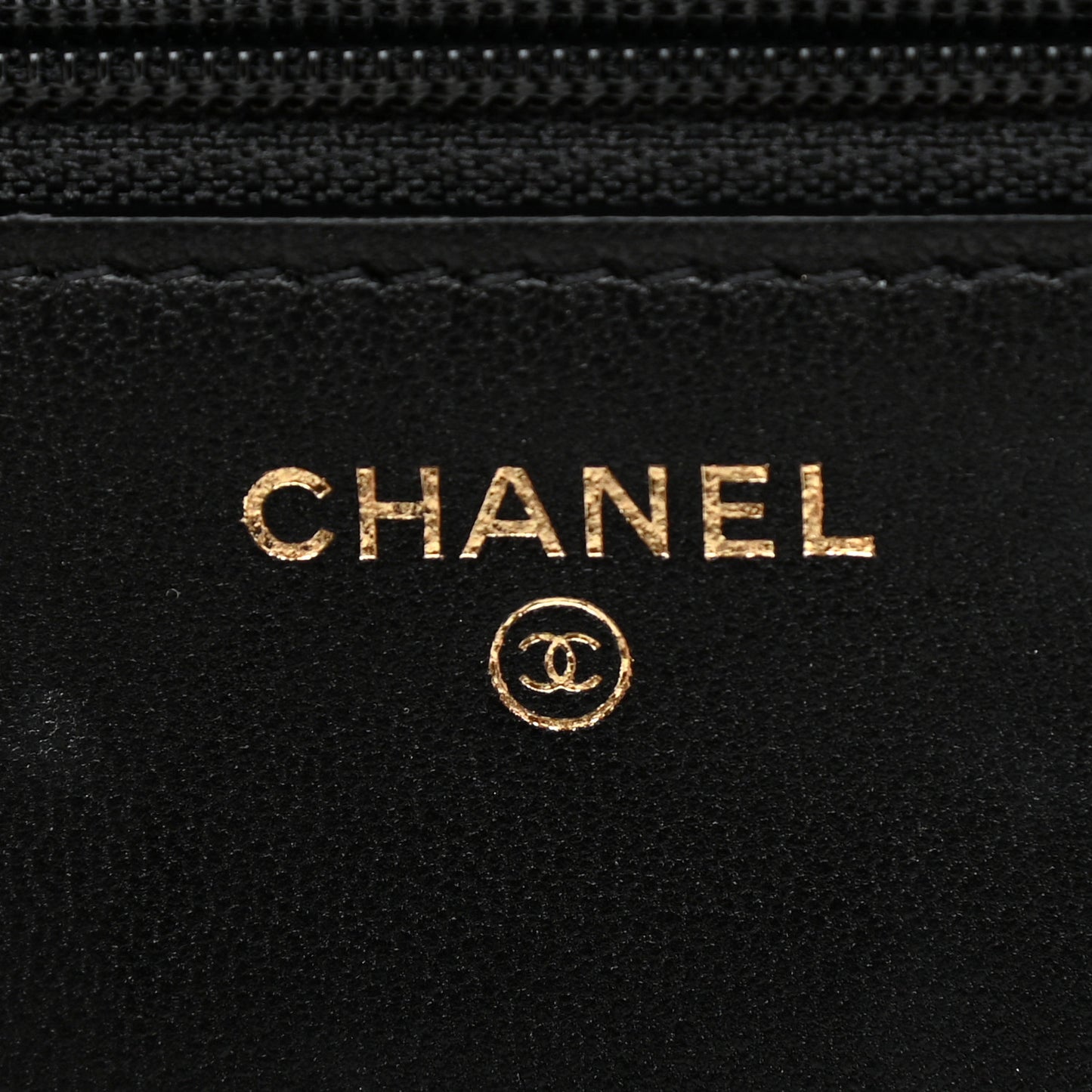 Lambskin Quilted Trendy CC Wallet On Chain WOC Black