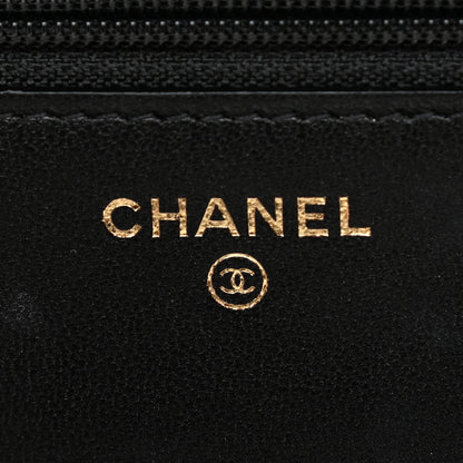 Chanel Lambskin Quilted Trendy CC Wallet On Chain WOC Black 6 of 12