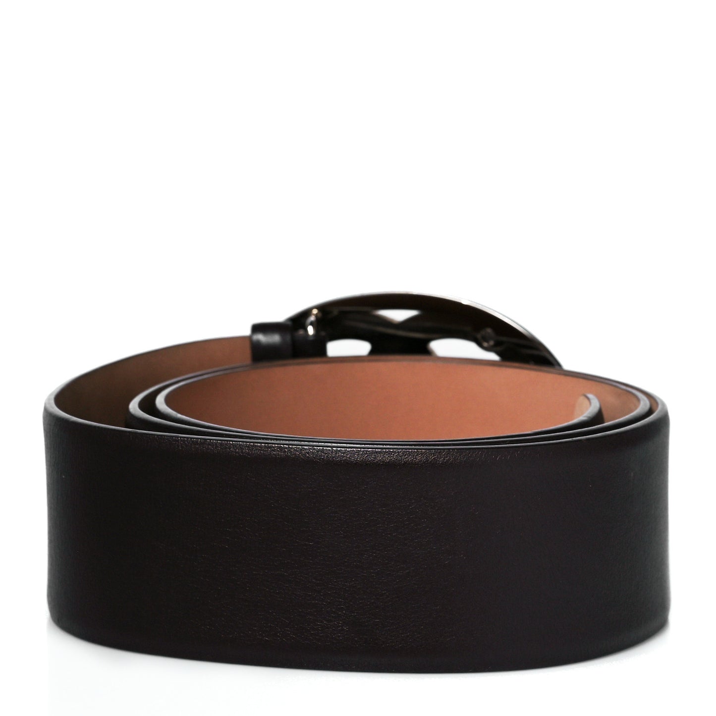 Lambskin CC Belt 95 38 Dark Brown