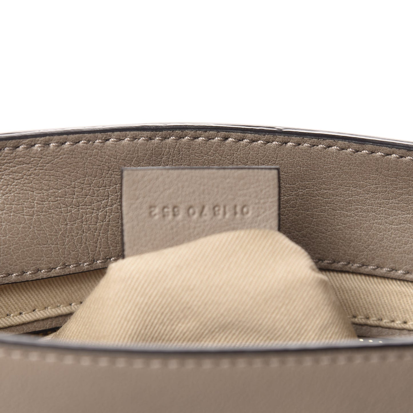 Suede Calfskin Small Faye Backpack Motty Grey