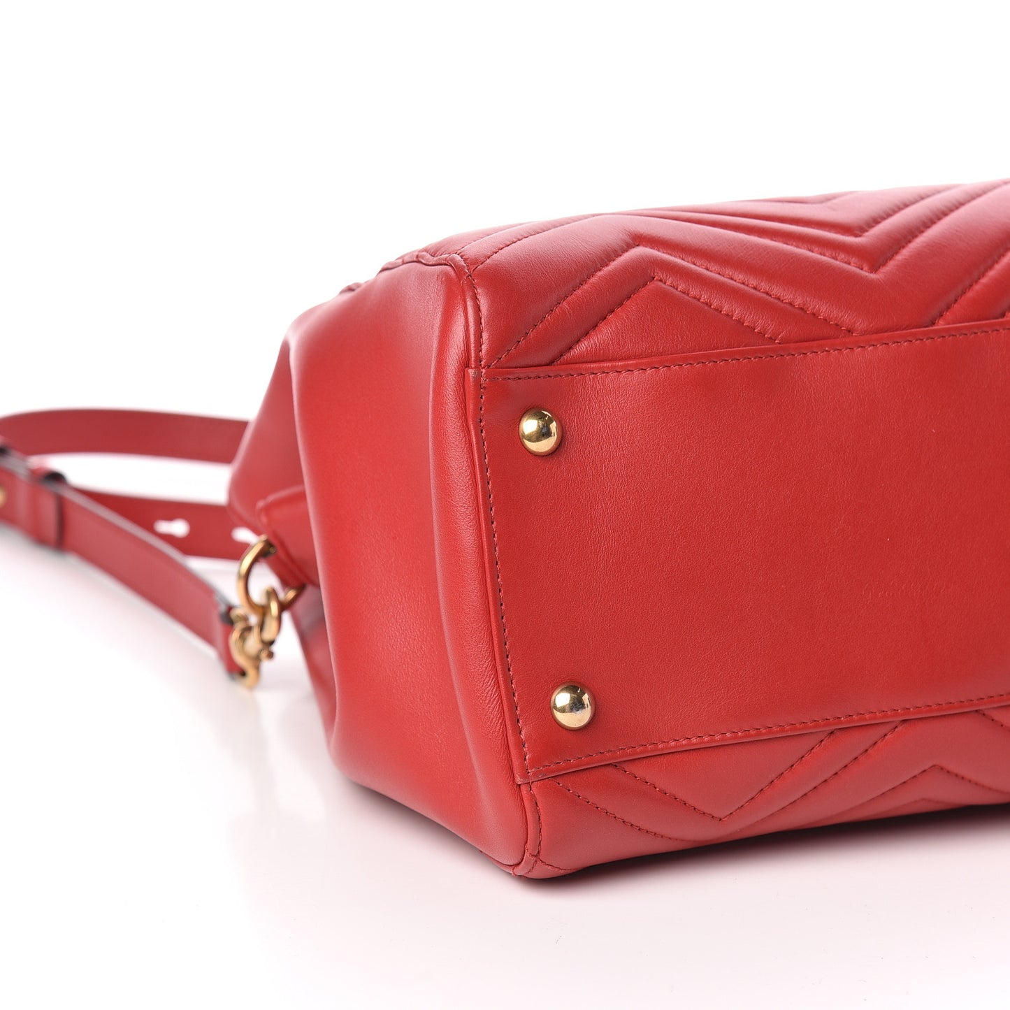 Calfskin Matelasse Medium GG Marmont Tote Hibiscus Red