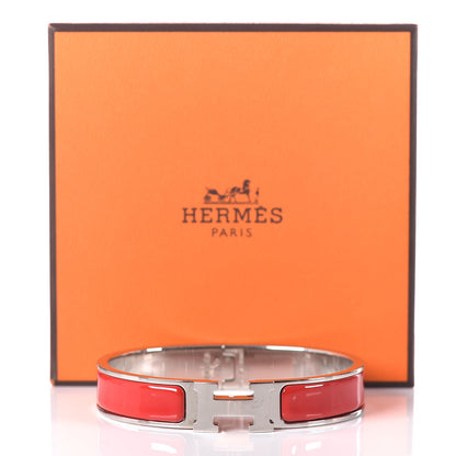 Hermes Enamel Narrow Clic Clac H Bracelet GM Red 6 of 6