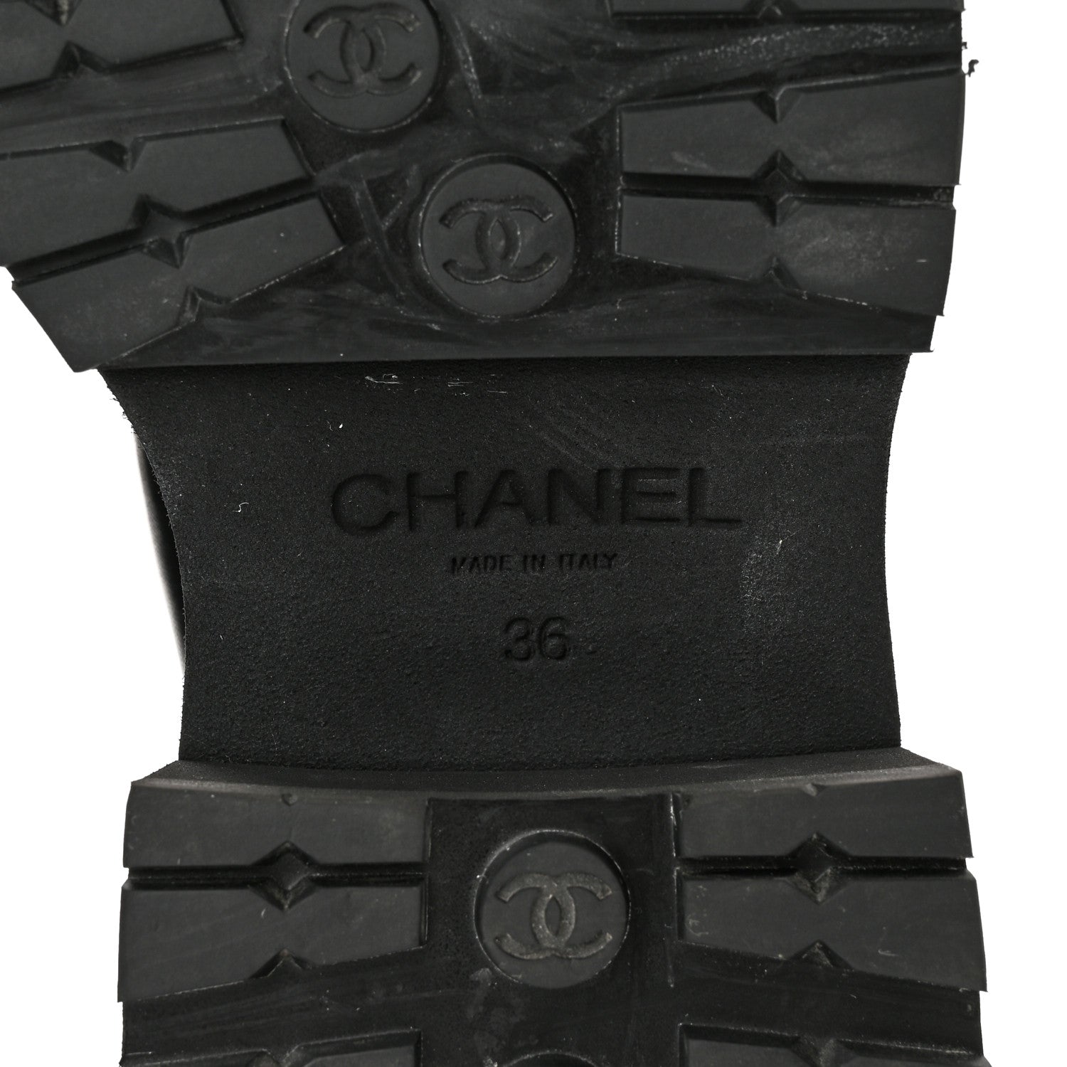 Chanel Calfskin Patent Cap Toe Ankle Boots 36 Black 6 of 13