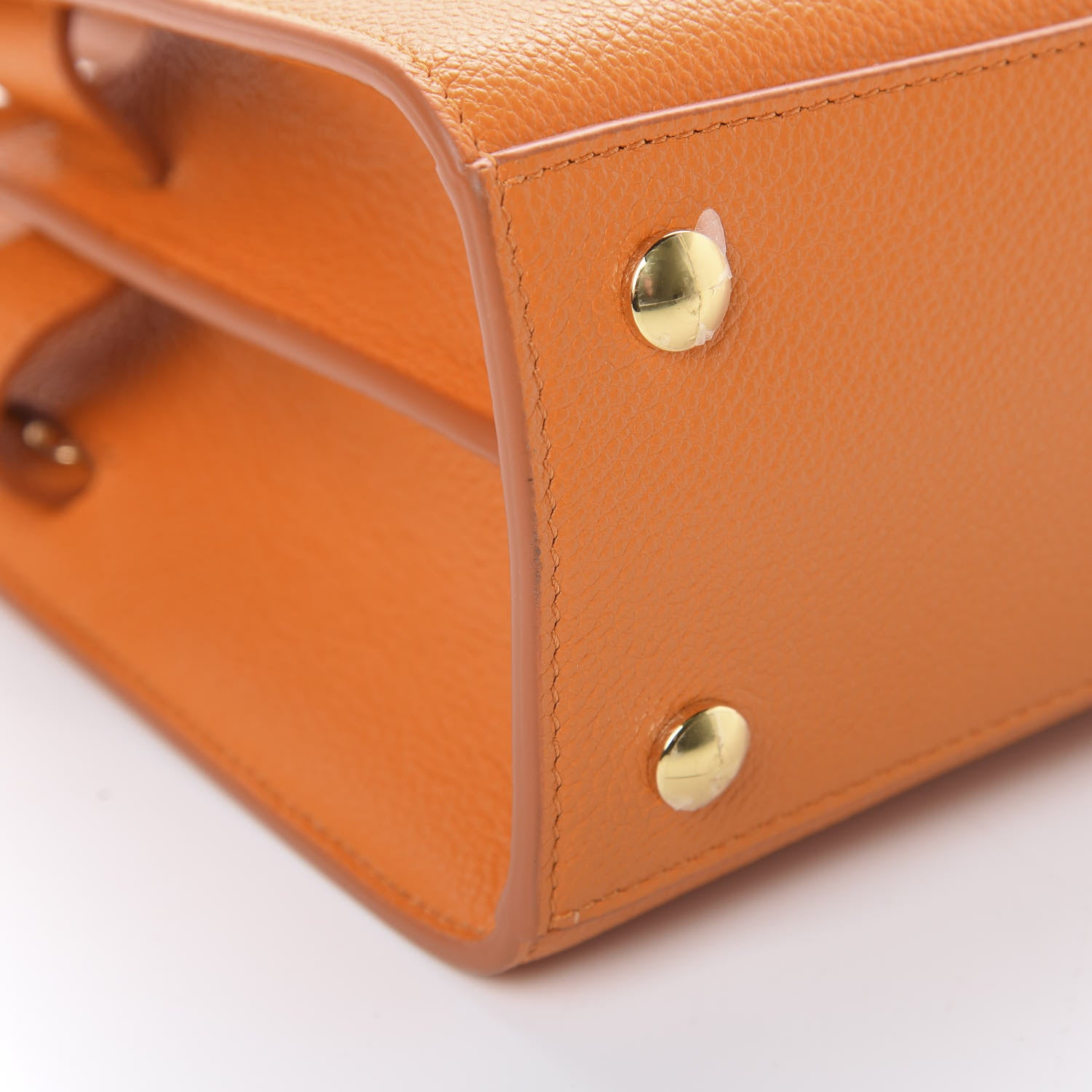 Burberry Grainy Calfskin Mini Title Bag Orange 10 of 10