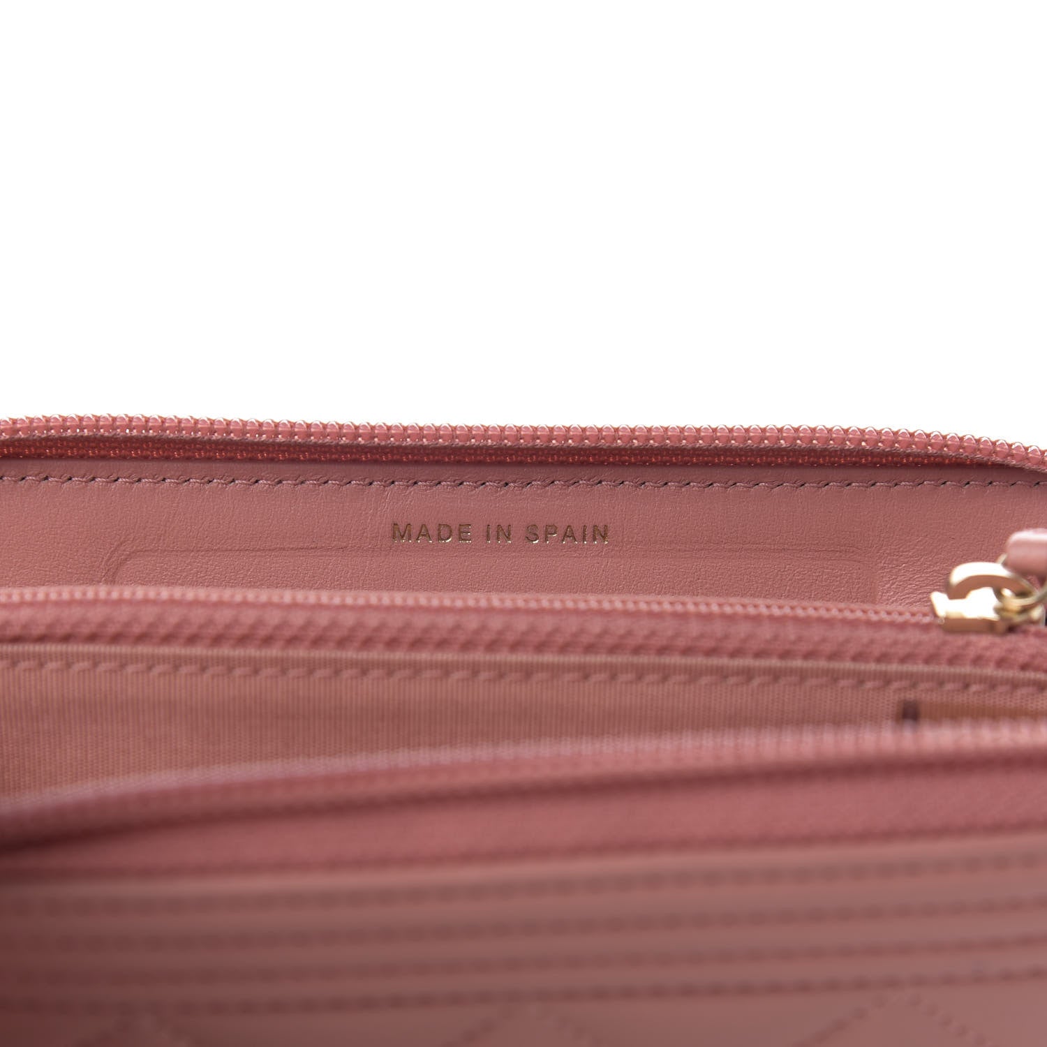 Chanel Caviar Quilted Boy Small Zip Around Wallet Pink 7 of 10