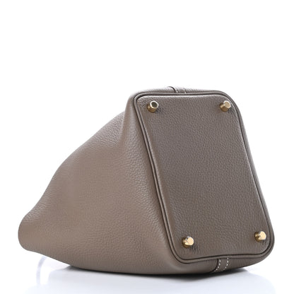 Hermes Taurillon Clemence Picotin Lock 18 PM Etoupe 4 of 11