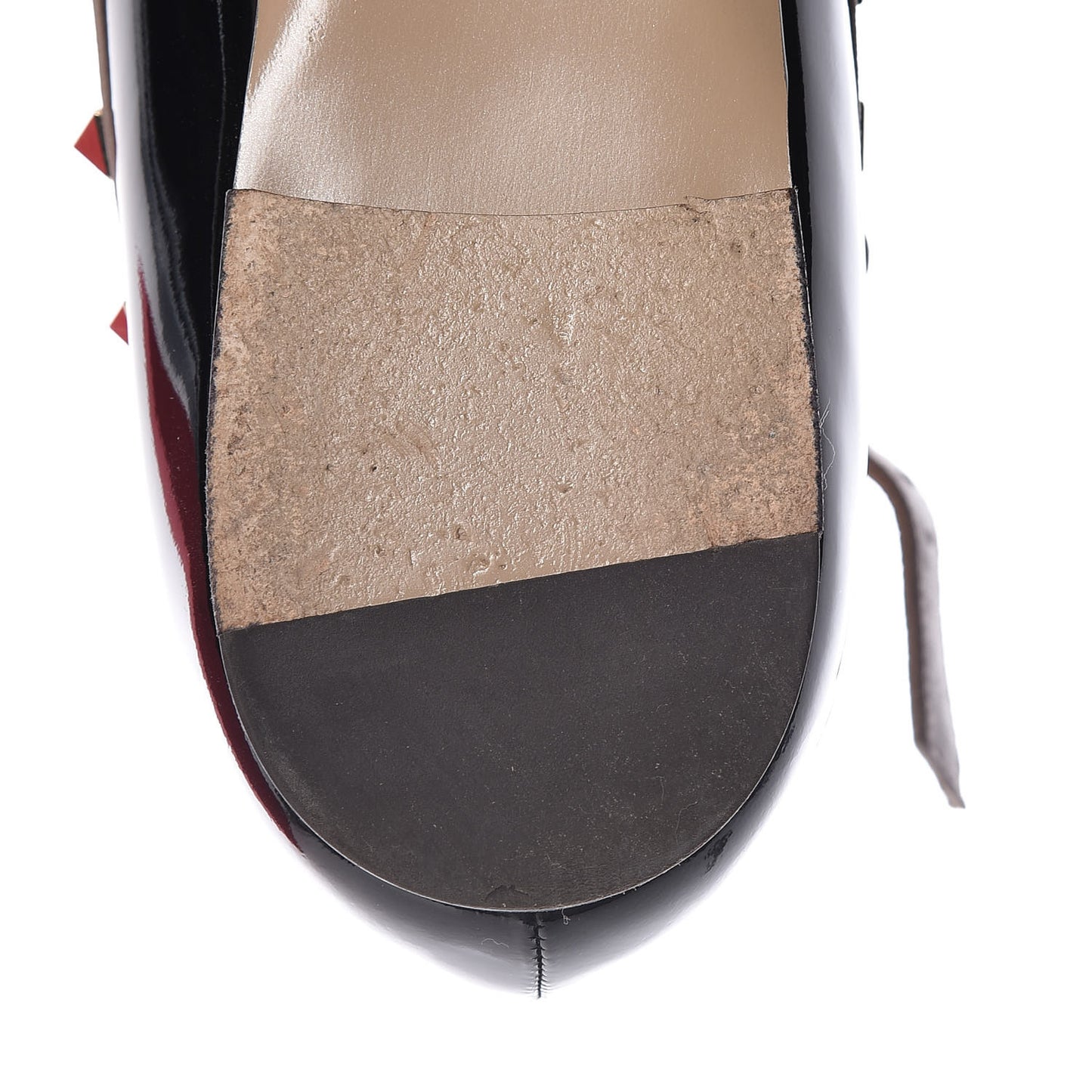 Patent Rockstud Cage Ballerina Flats 40.5 Black Poudre