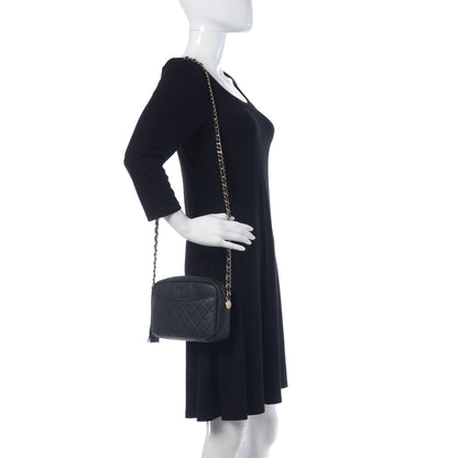 Chanel Iridescent Caviar Quilted Small Coco Tassel Camera Case Black 2 of 9