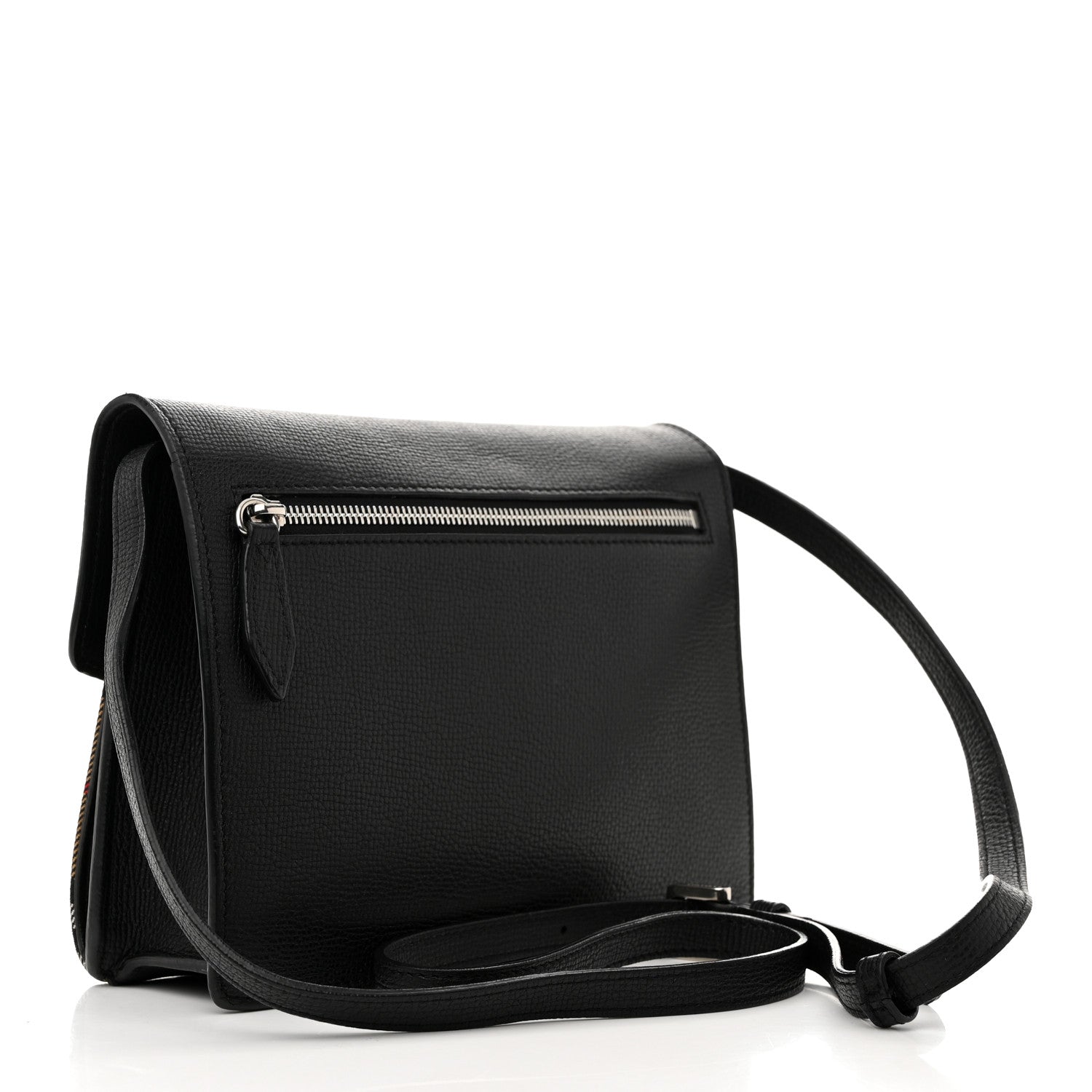 Burberry Derby Calfskin Vintage Check Small Macken Crossbody Bag Black 3 of 12