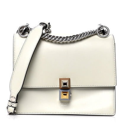 Fendi Vitello Liberty Studded Small Kan I Shoulder Bag Bianco 1 of 6