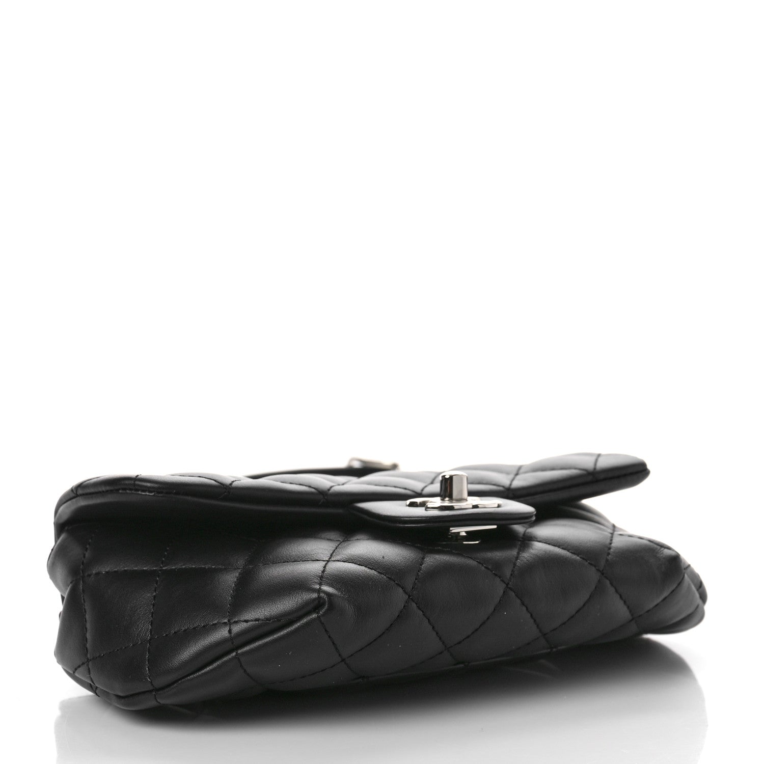 Chanel Calfskin Quilted CC Uniform Flap Belt Bag Black 4 of 10