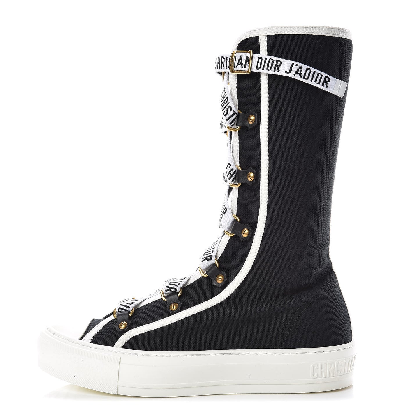 Canvas Walk'n Dior Sneakers Boots 36.5 Black White