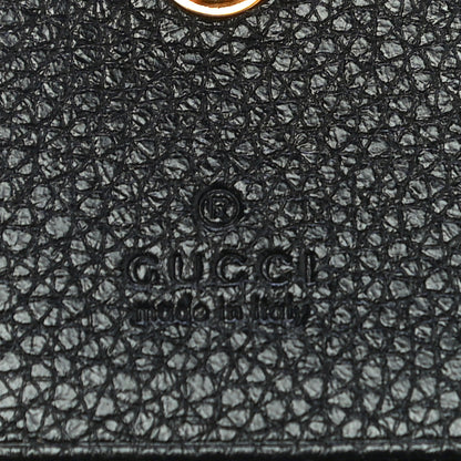 Gucci Grainy Calfskin Zumi Chain Card Case Wallet Black 5 of 8