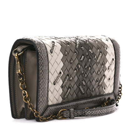 Bottega Veneta Nappa Ayers Intrecciato Club Stitch Knot Clutch Mist 4 of 13
