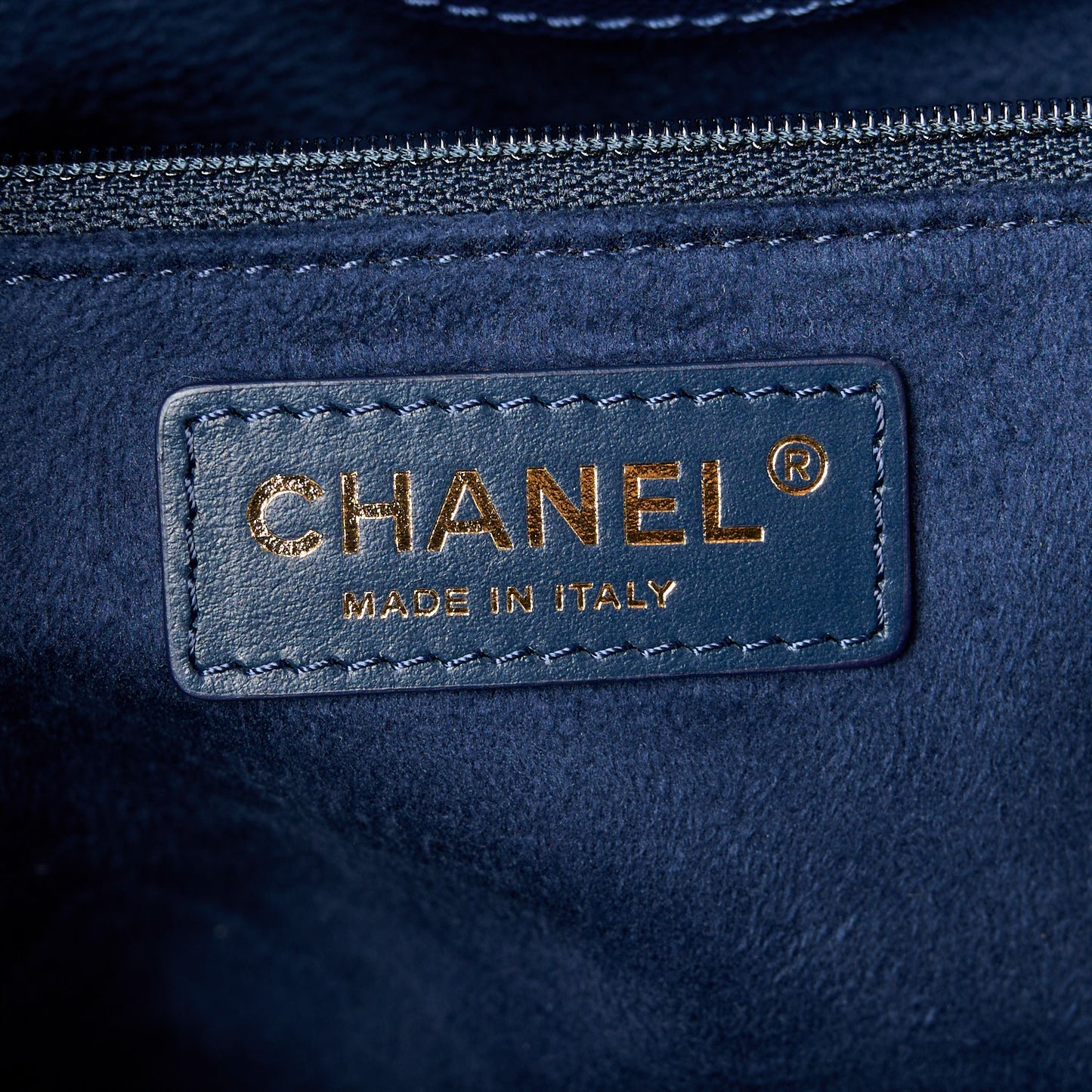 Caviar Small Studded Deauville Tote Navy