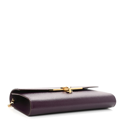 Salvatore Ferragamo Hammered Calfskin Gancini Icona Mini Bag Blackberry 7 of 17