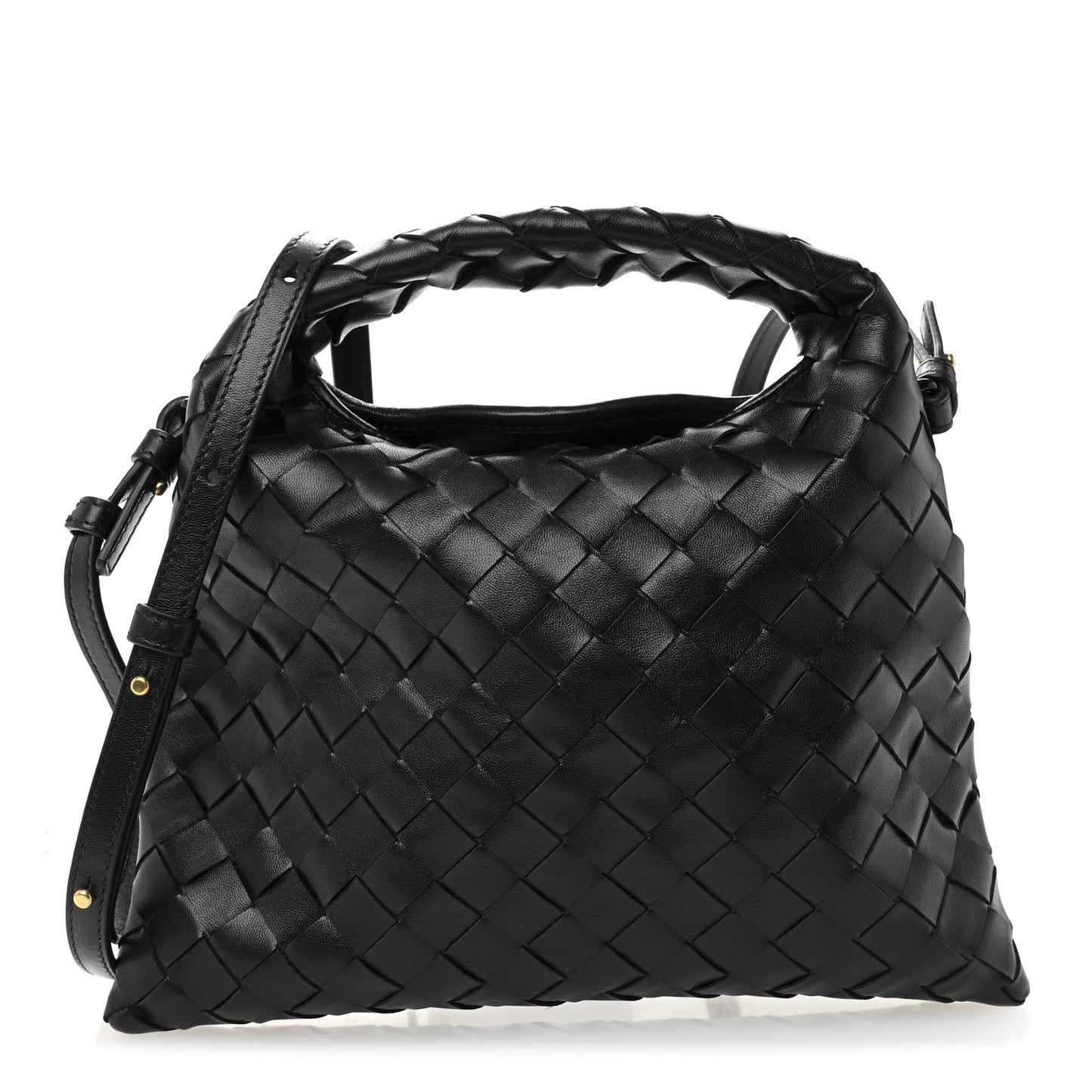 Calfskin Intrecciato Mini Hop Black