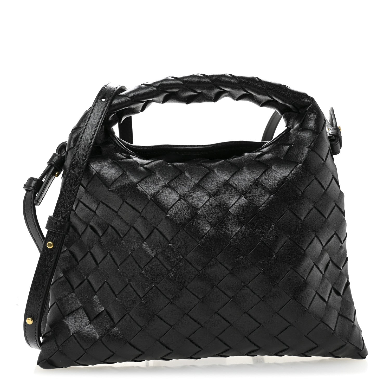 Bottega Veneta Calfskin Intrecciato Mini Hop Black 1 of 10