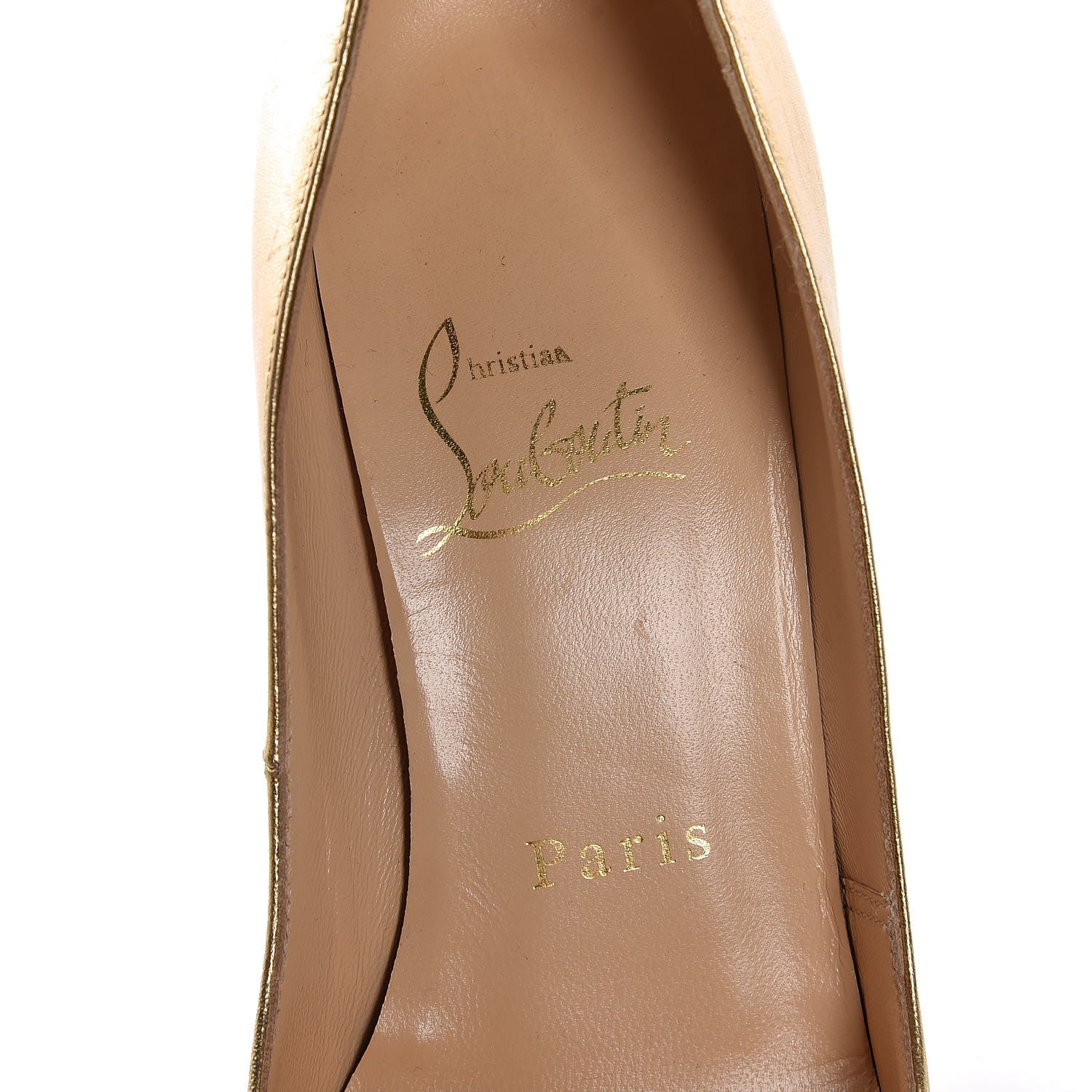 Christian Louboutin Metallic Nappa Very Prive 120 Pumps 35.5 Light Gold 9 of 13