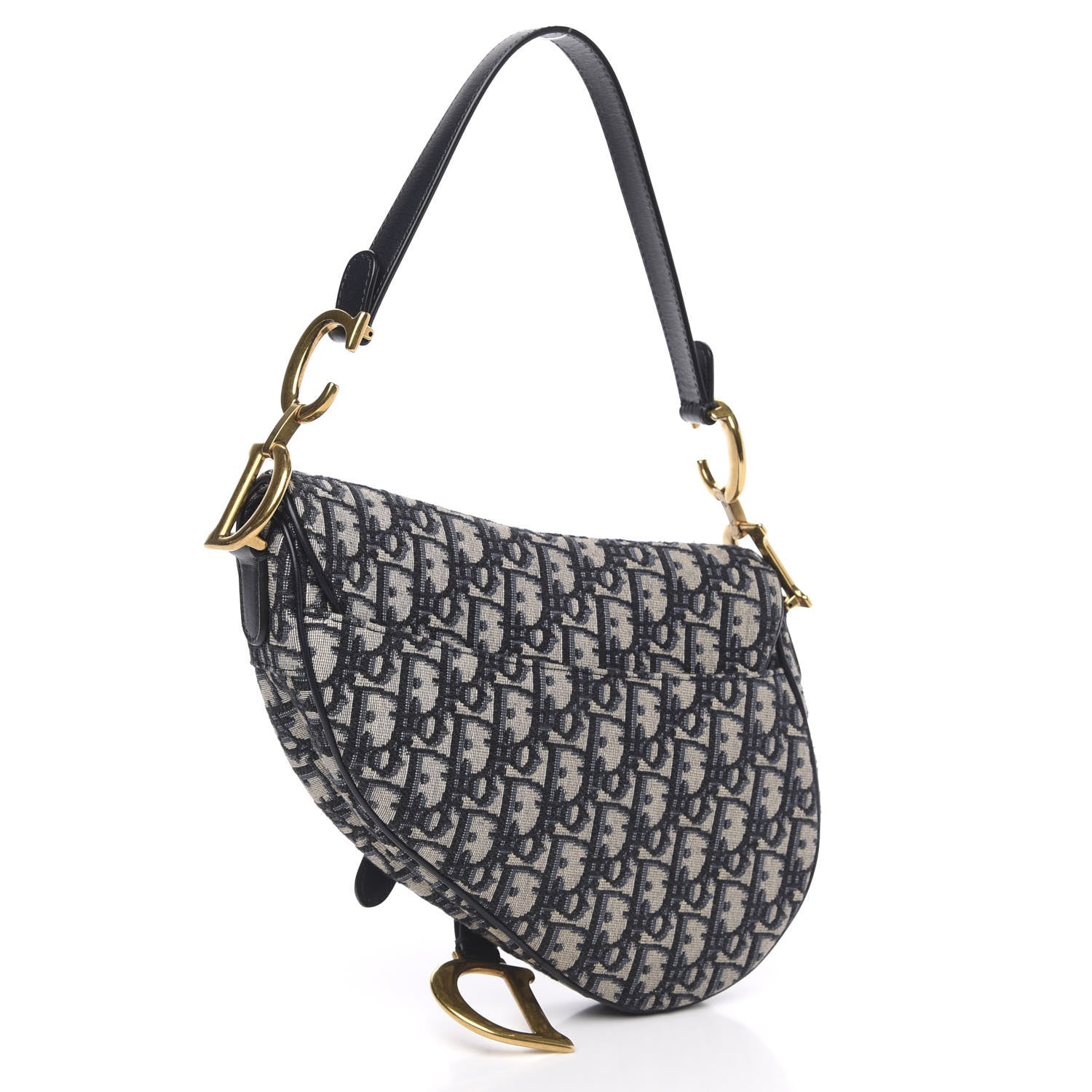 Christian Dior Oblique Saddle Bag Blue 3 of 9