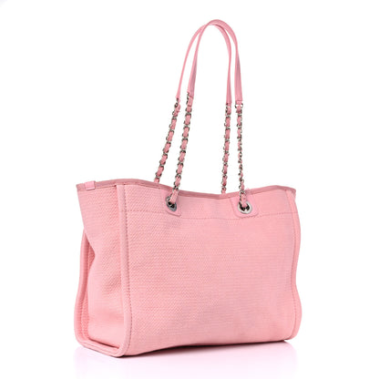 Chanel Mixed Fibers Small Deauville Tote Pink 4 of 13