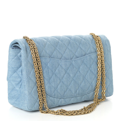 Chanel Denim Quilted 2.55 Reissue 226 Flap Light Blue 3 of 10