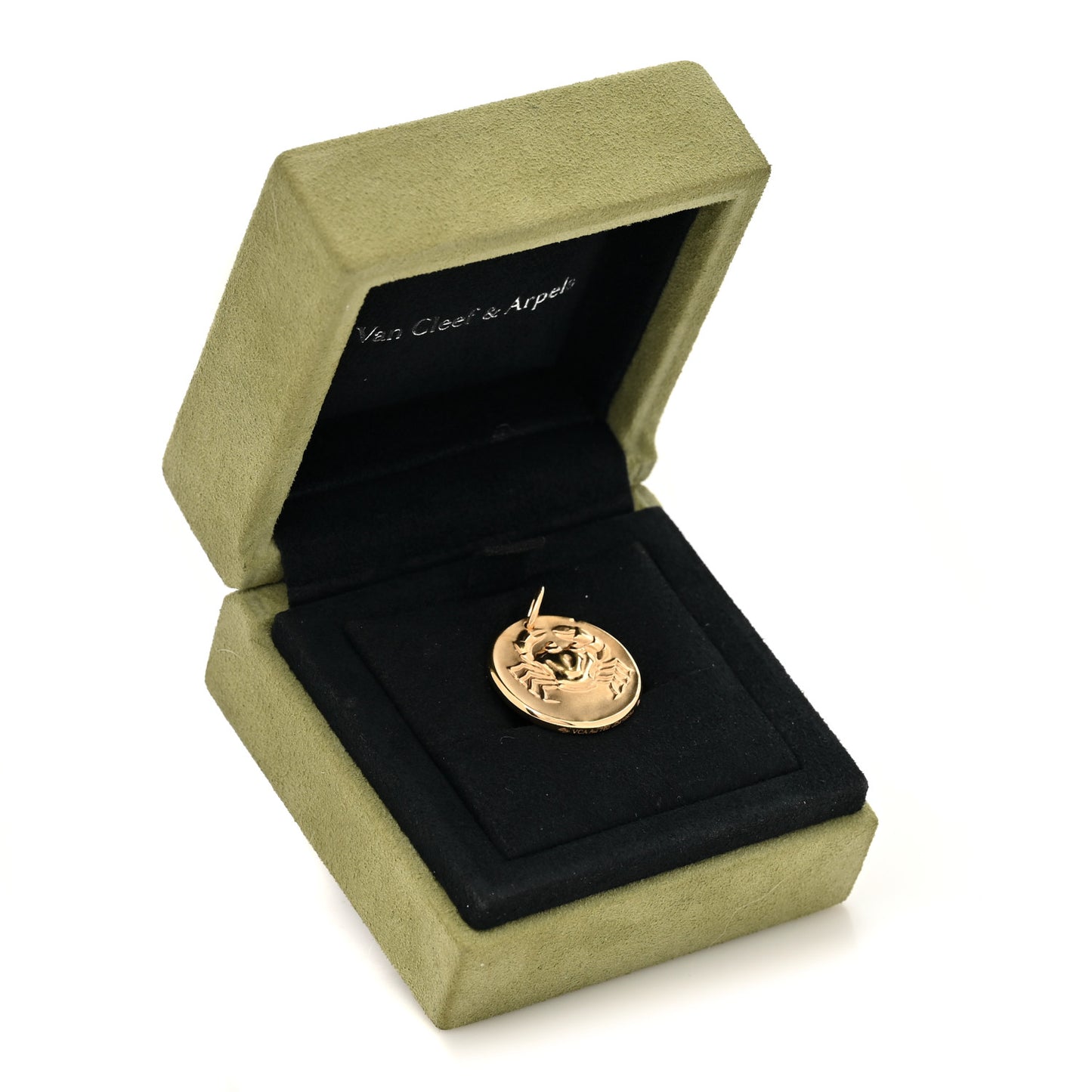 18K Yellow Gold Zodiac Cancer Pendant