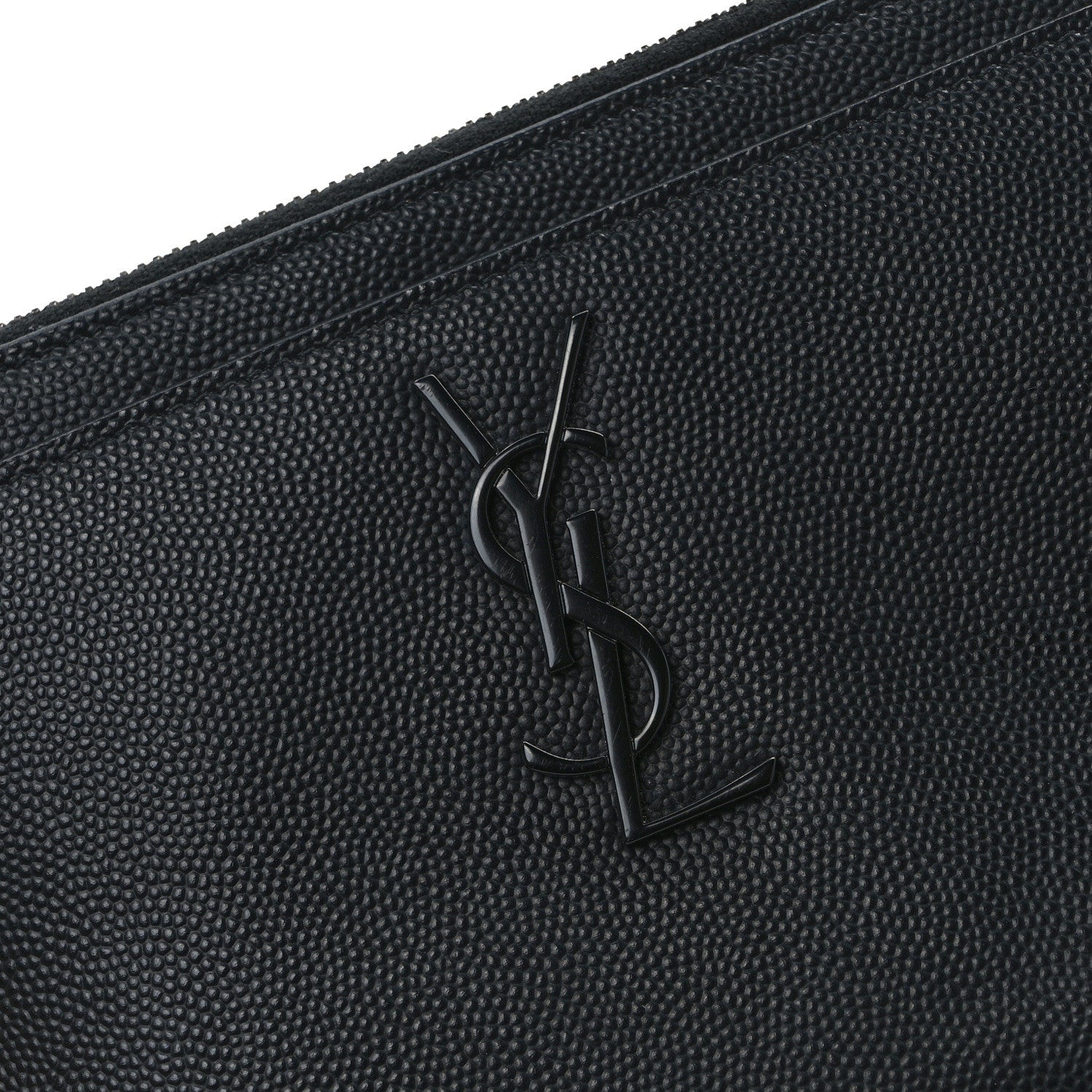 Saint Laurent Grain De Poudre Monogram Bill Pouch Black 9 of 10