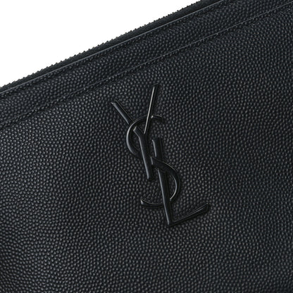 Saint Laurent Grain De Poudre Monogram Bill Pouch Black 9 of 10