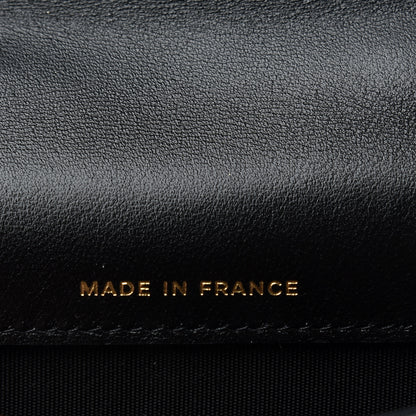 Chanel Lambskin Quilted Top Handle Flap Coin Purse With Chain Black 7 of 9