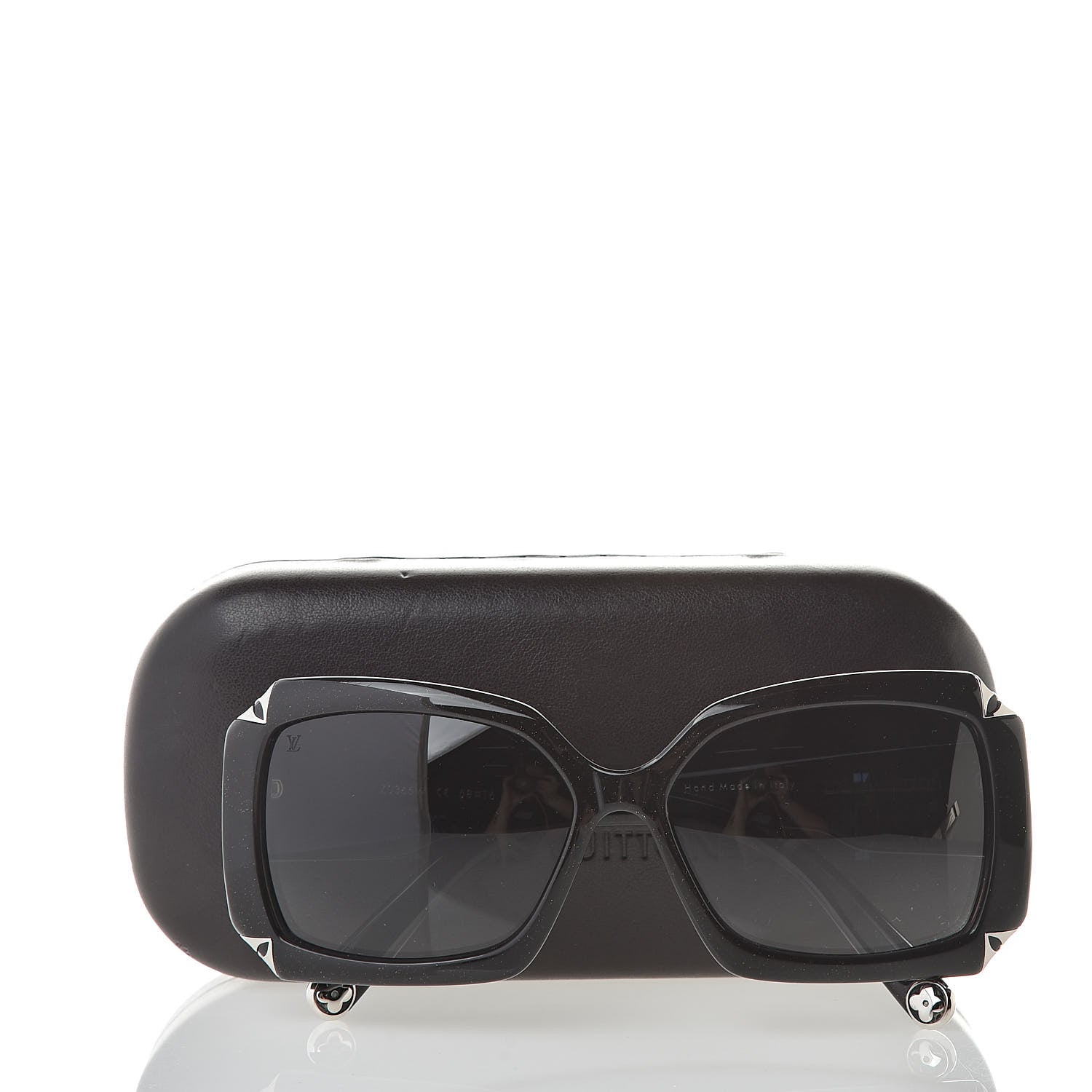 Louis Vuitton Acetate Hortensia Sunglasses Z0365W Black Glitter 8 of 8