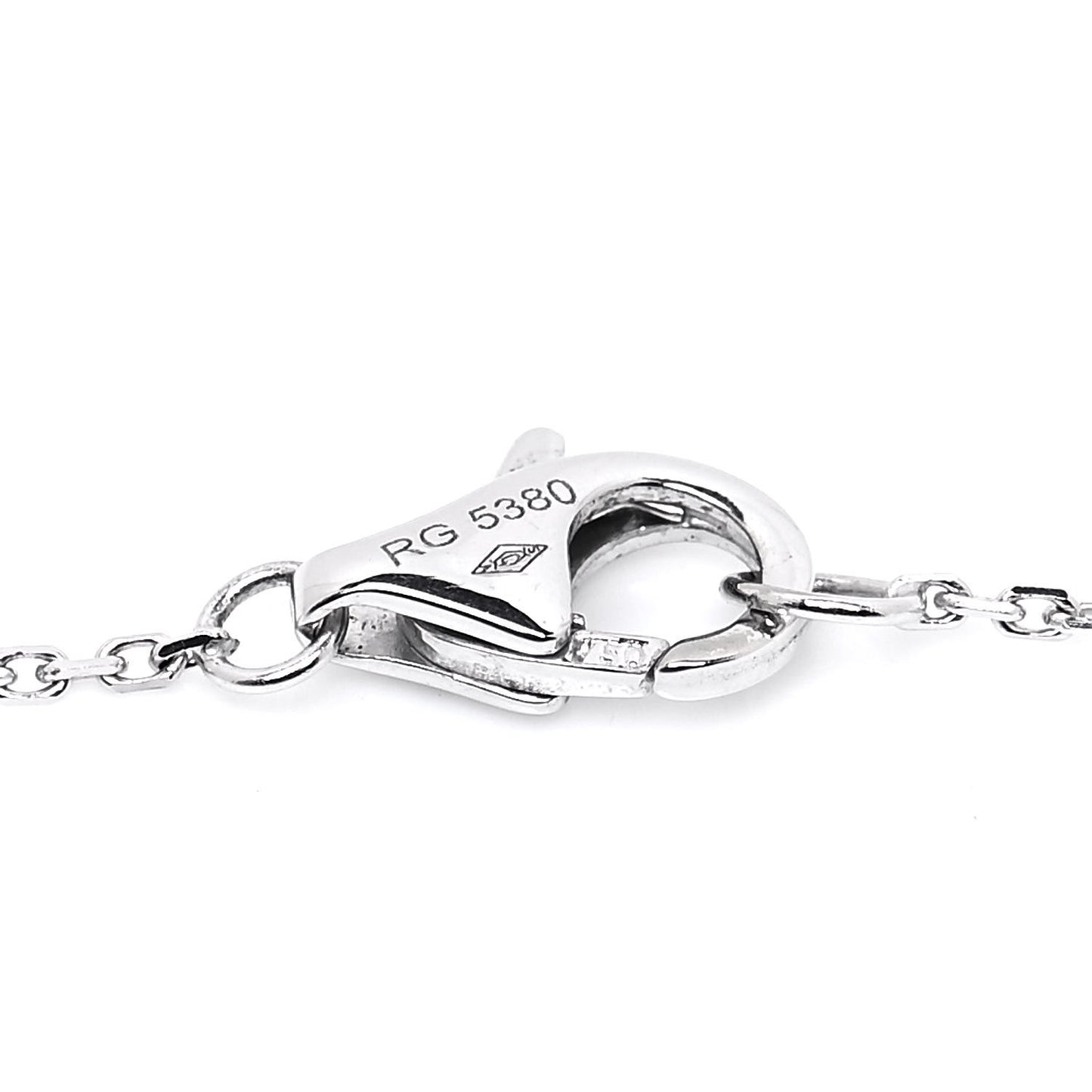 18K White Gold Palladium Black Ceramic Diamond Trinity Pendant Necklace