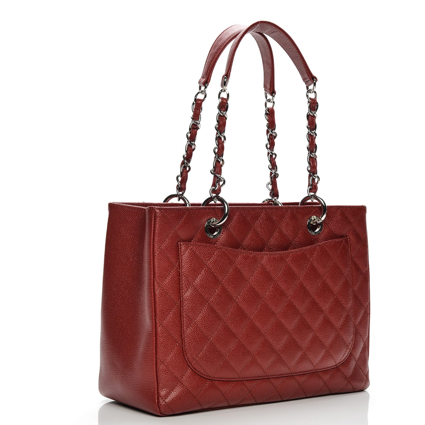 Caviar Quilted Grand Shopping Tote GST Red