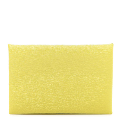 Hermes Chevre Mysore Calvi Card Case Lime 1 of 10