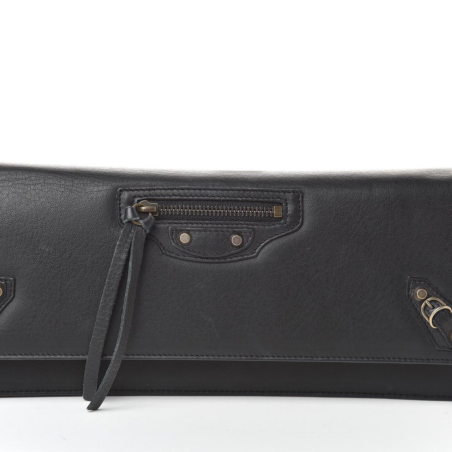 Calfskin Classic Hardware City Long Clutch Black