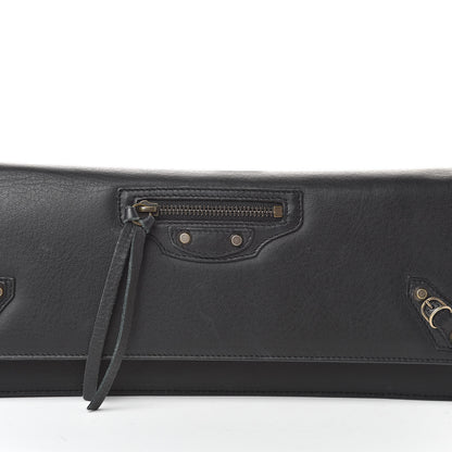 Balenciaga Calfskin Classic Hardware City Long Clutch Black 8 of 8
