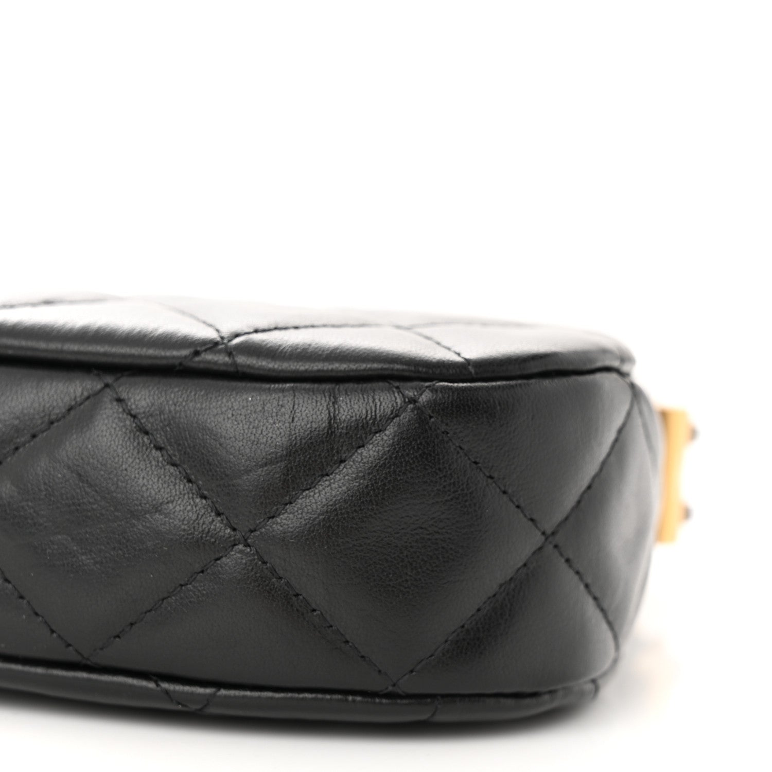 Chanel Crumpled Calfskin Quilted Braided CC Small Hobo Black 10 of 11