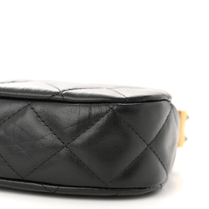Chanel Crumpled Calfskin Quilted Braided CC Small Hobo Black 10 of 11