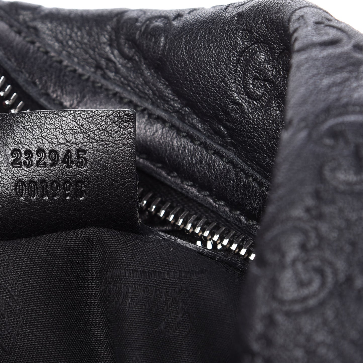 Guccissima Large GG Twins Hobo Black