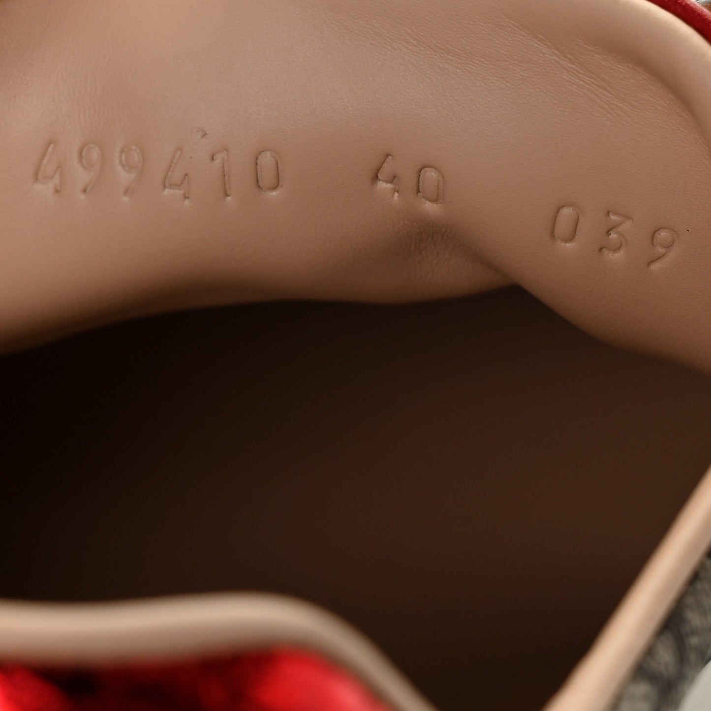 GG Supreme Monogram Womens Ace Low-Top Sneaker 40 Beige