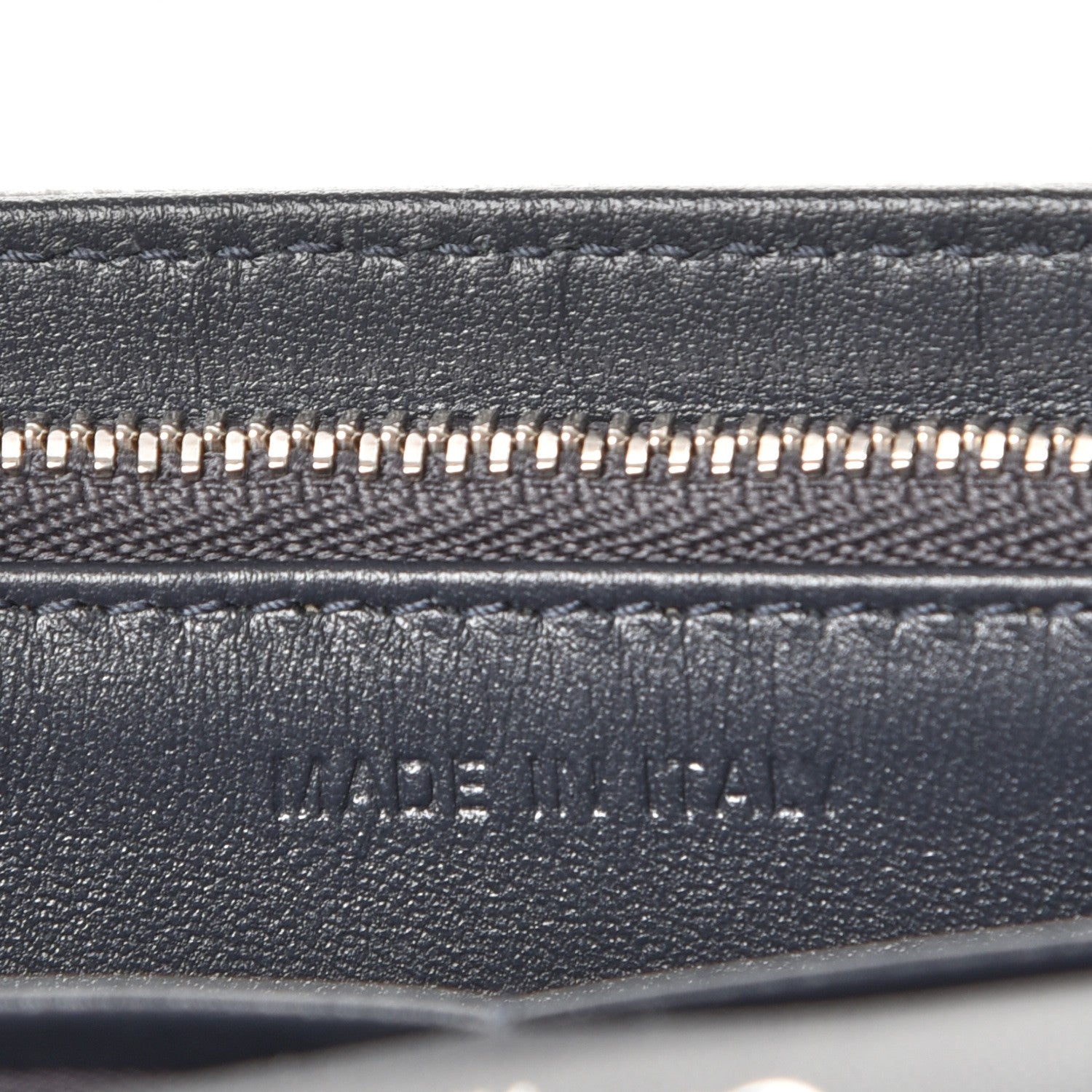 Christian Dior Metallic Grained Calfskin Diorama Wallet on Chain Pouch Silver 7 of 8