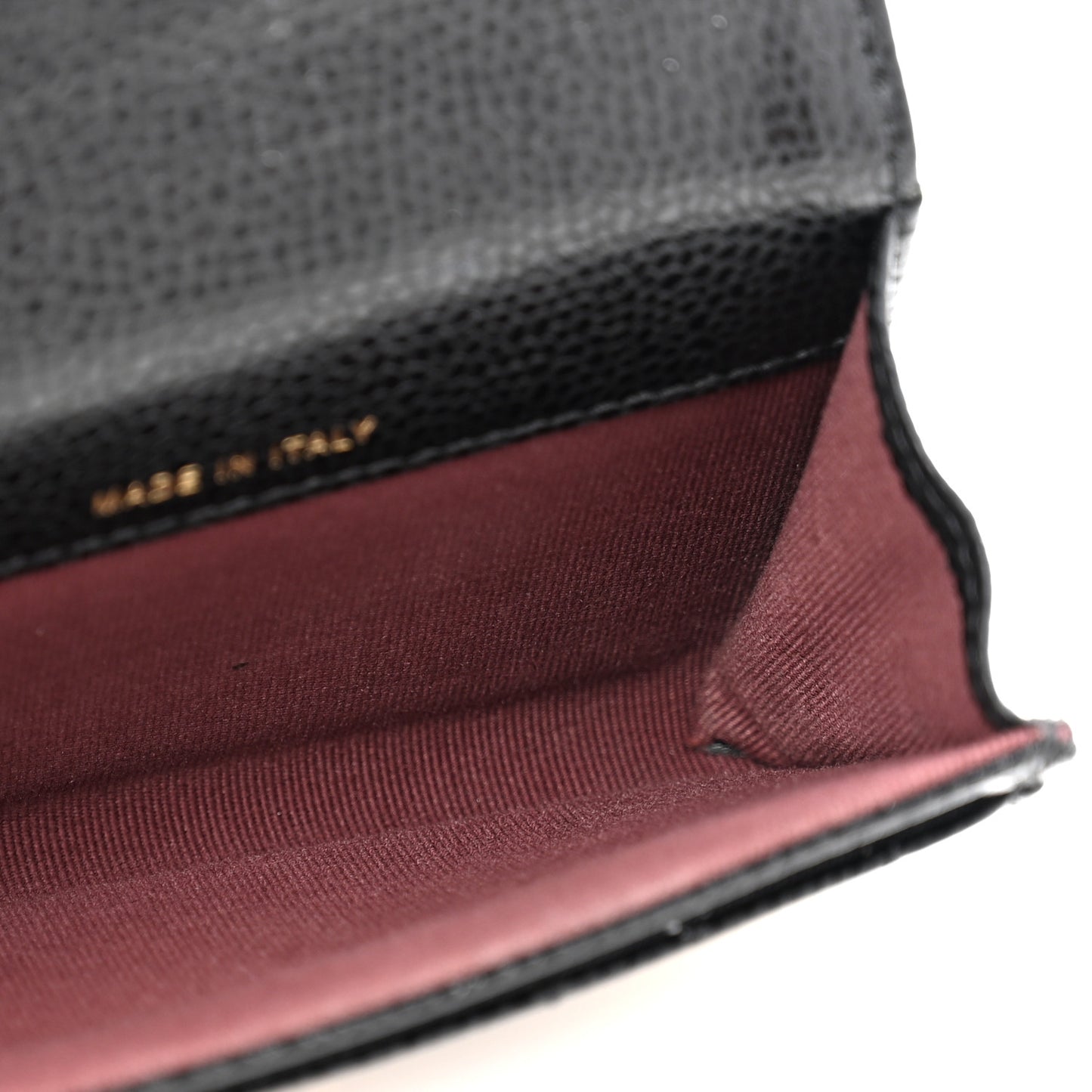 Caviar Quilted Flap Card Holder Wallet Black