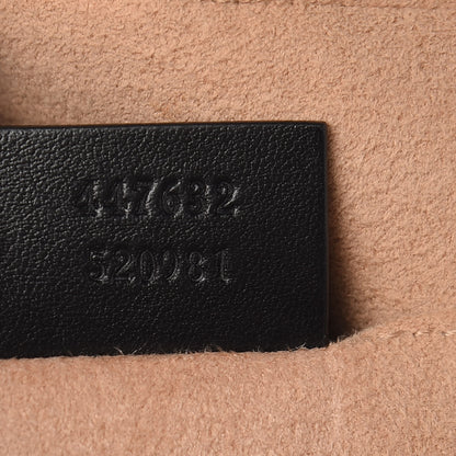 Gucci Calfskin Matelasse Small GG Marmont Chain Shoulder Bag Black 7 of 12
