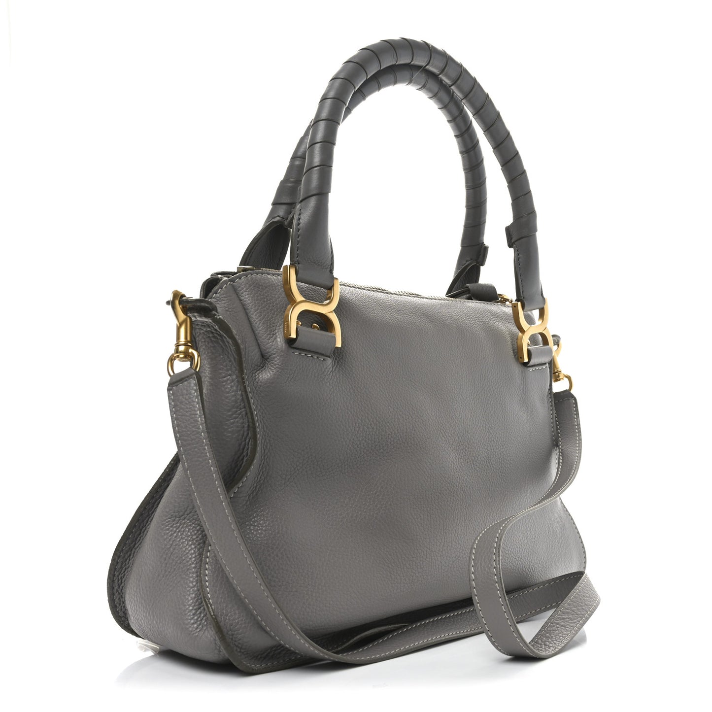 Calfskin Medium Marcie Satchel Cashmere Grey