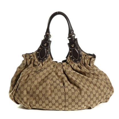Gucci Monogram Studded Pelham Tote Dark Brown 1 of 9