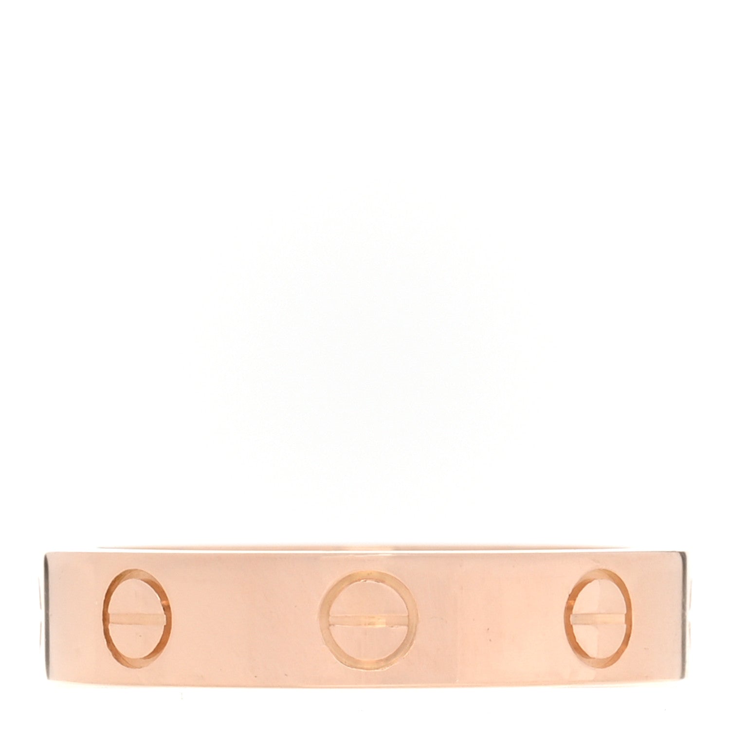 Cartier 18K Pink Gold Diamond 4mm LOVE Wedding Band Ring 51 5.75 3 of 5
