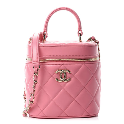 Chanel Lambskin Quilted Trendy Vanity Case Pink 1 of 11