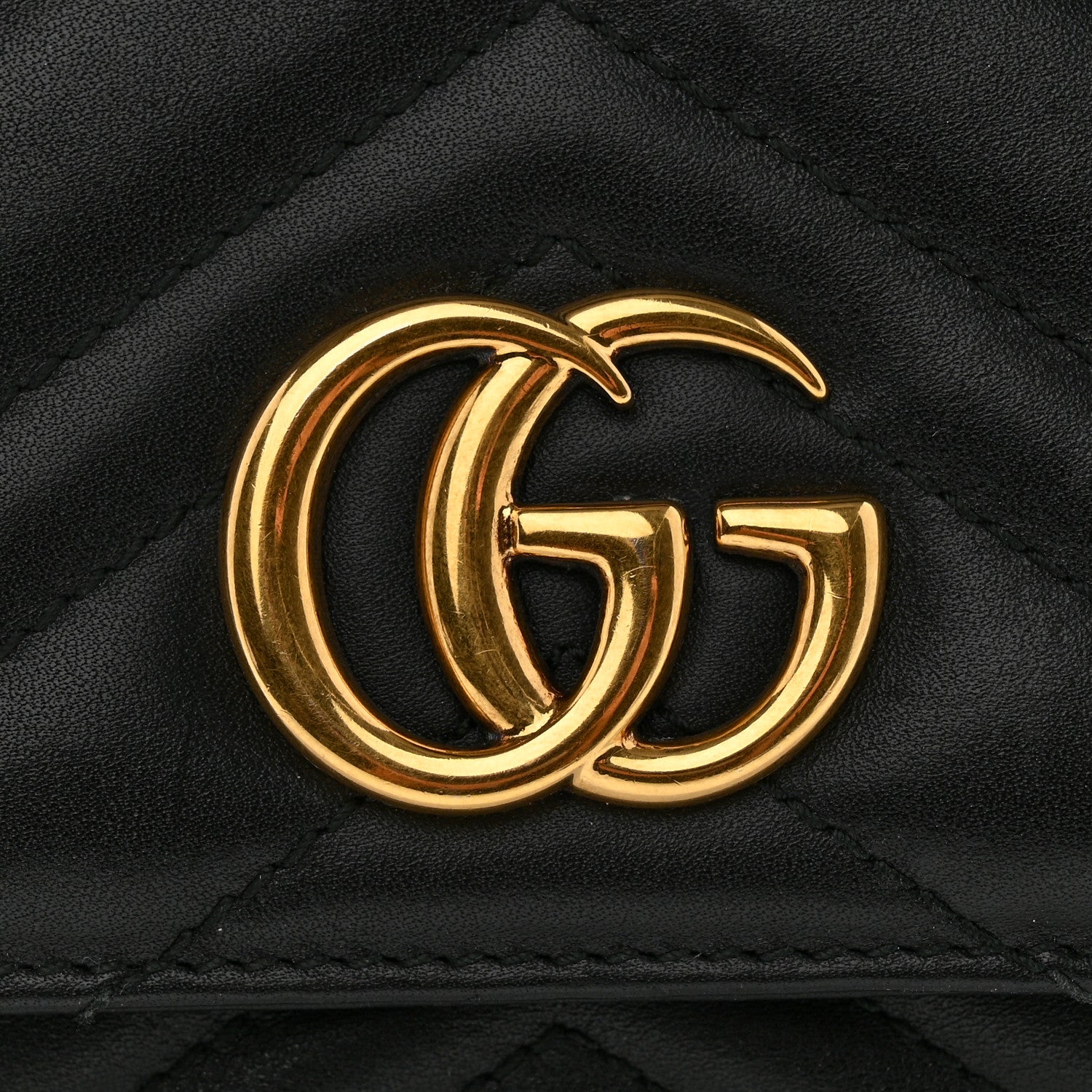 Gucci Calfskin Matelasse GG Marmont Continental Wallet Black 9 of 9